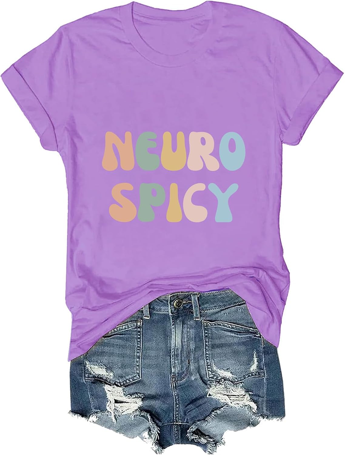 Neuro Spicy Shirt Funny Neuro Divergent T-Shirt Autism Tee - Purple