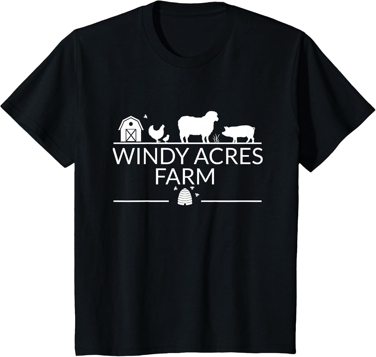 Windy Acres Farm Apparel T-Shirt - Black
