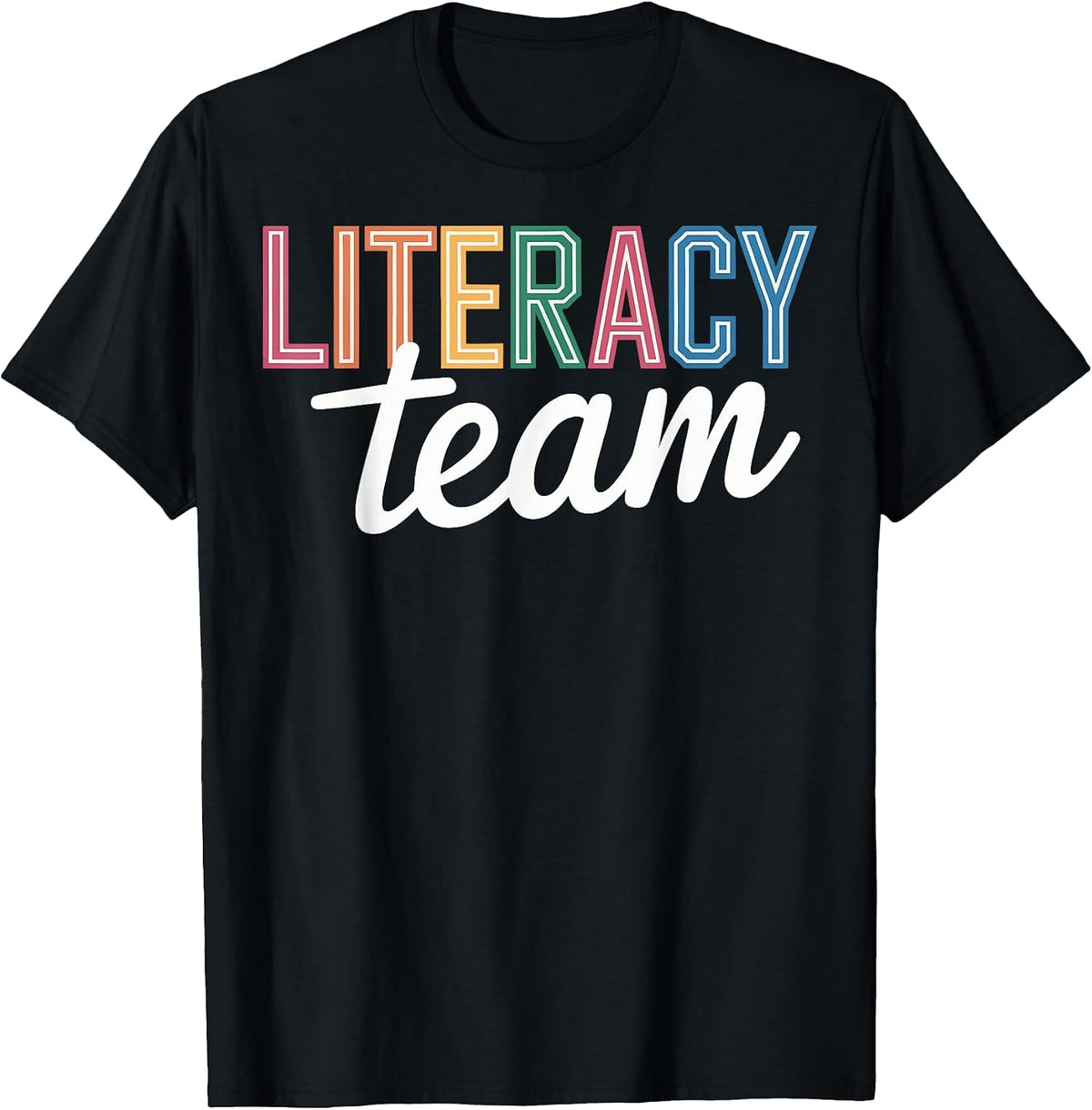 Literacy Team Teacher T-Shirt - Black