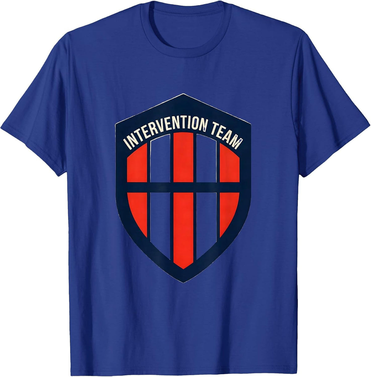 Men's Intervention Team Emblem Early Intervention Teacher Squad T-Shirt - Royal Blue