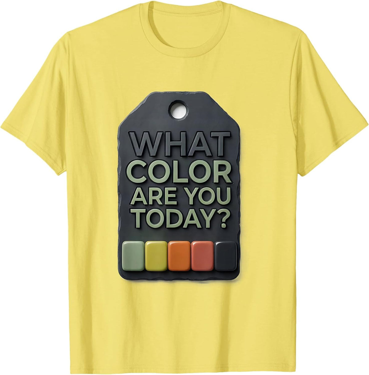 Men's What Color Are You Today? Funny School Counselor Mental T-Shirt - Lemon Yellow