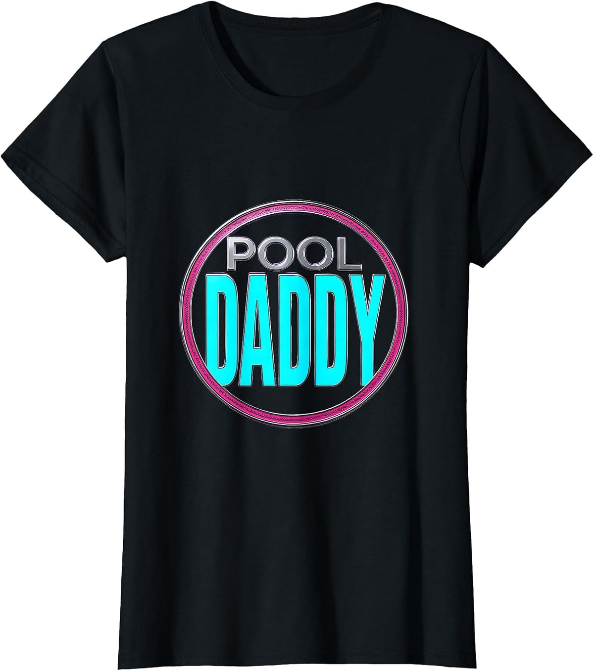 Pool Daddy Vaporwave Y2K Funny Gift for Dads T-Shirt - Black