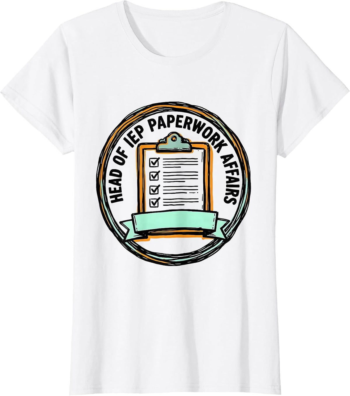 Head Of IEP Paperwork Affairs Funny Special Education T-Shirt - White