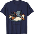 Napping On Duty Funny Sleepy Doberman Pinscher Pajama Men T-Shirt - Navy Blue