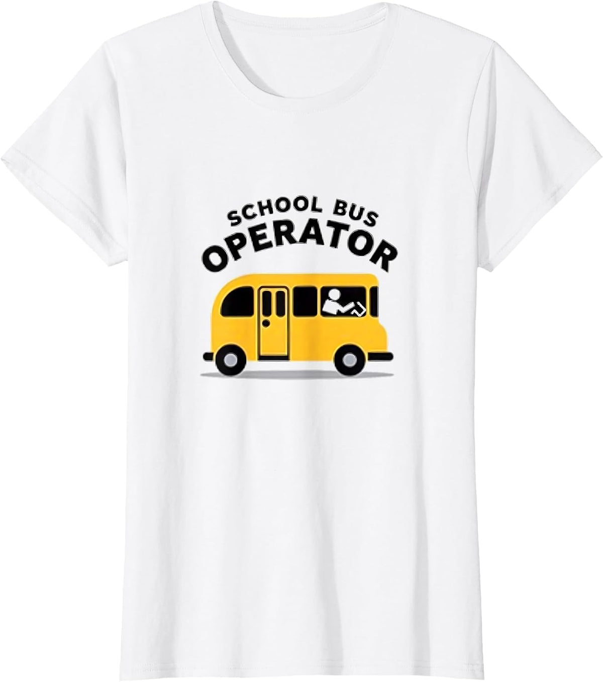 School Bus Operator: Iconic Yellow Vehicle for Educators T-Shirt - White