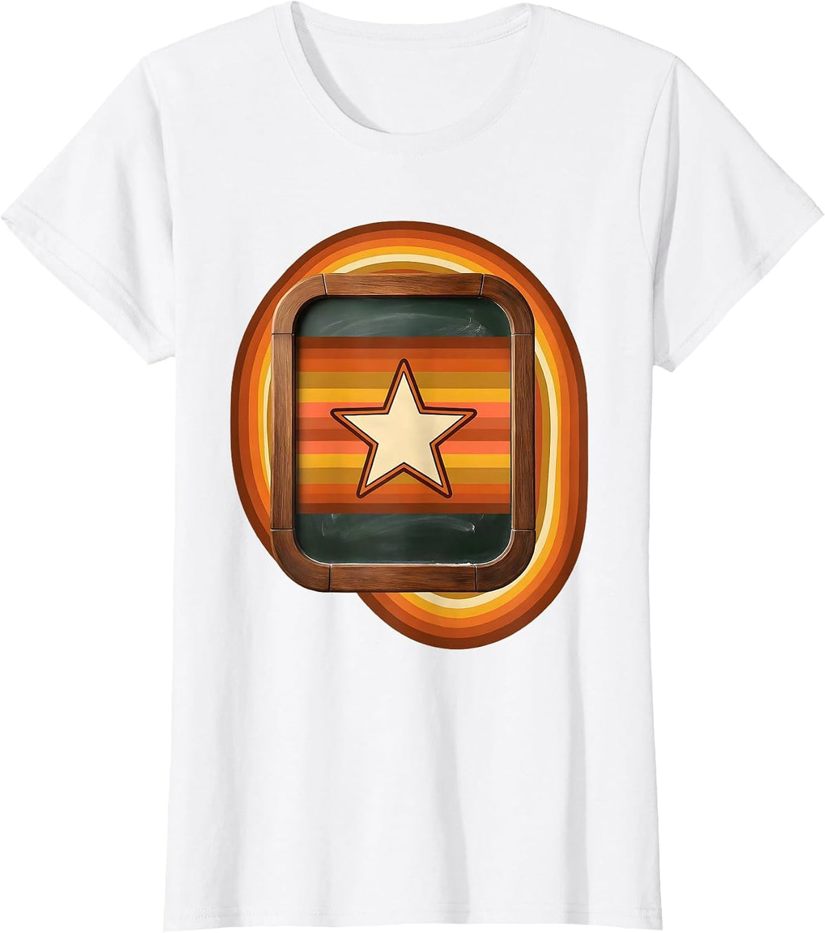 Women's Special Education Teacher Chalkboard Star Design T-Shirt - White