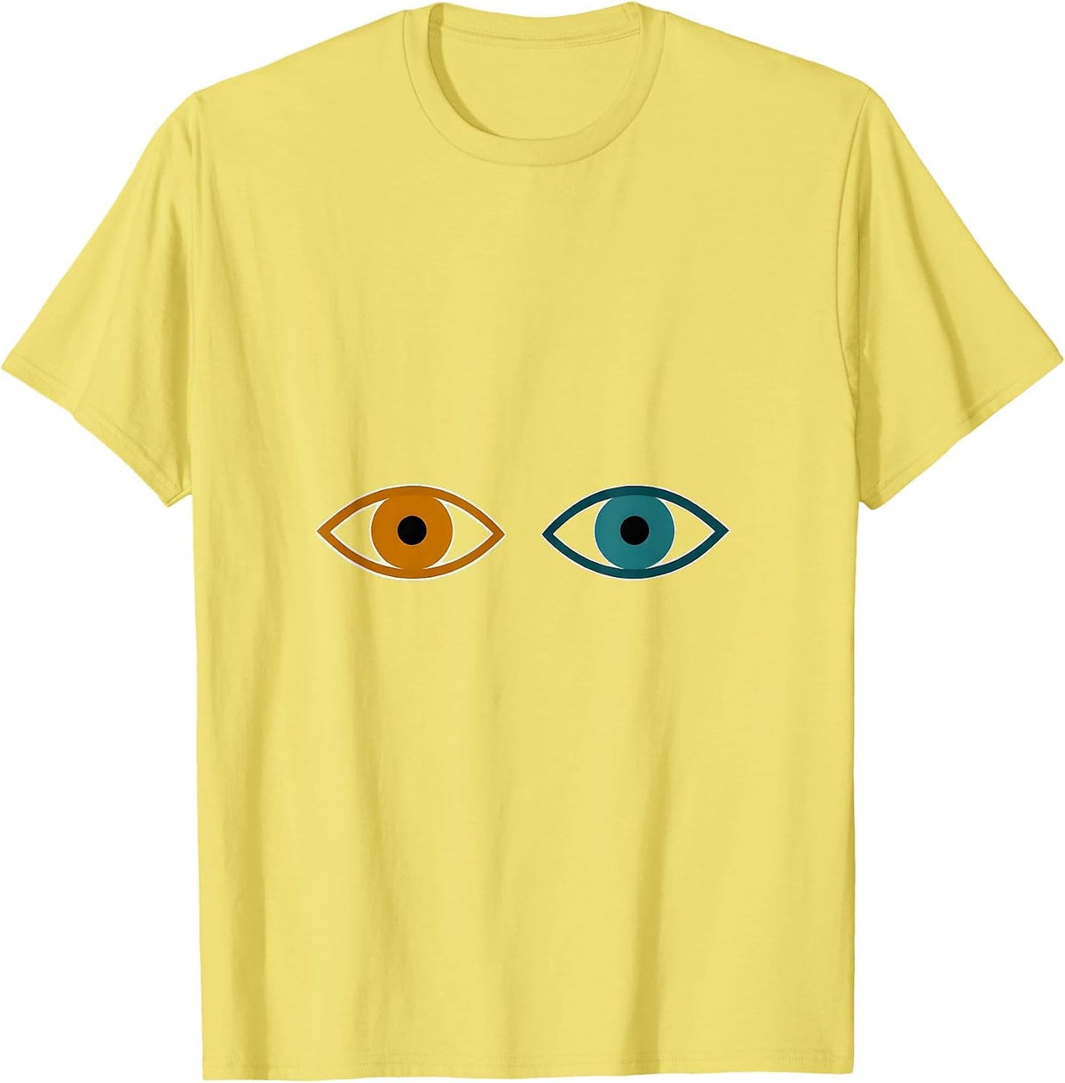 Men's Dyslexia Awareness Different Eyes Illustration T-Shirt - Lemon Yellow