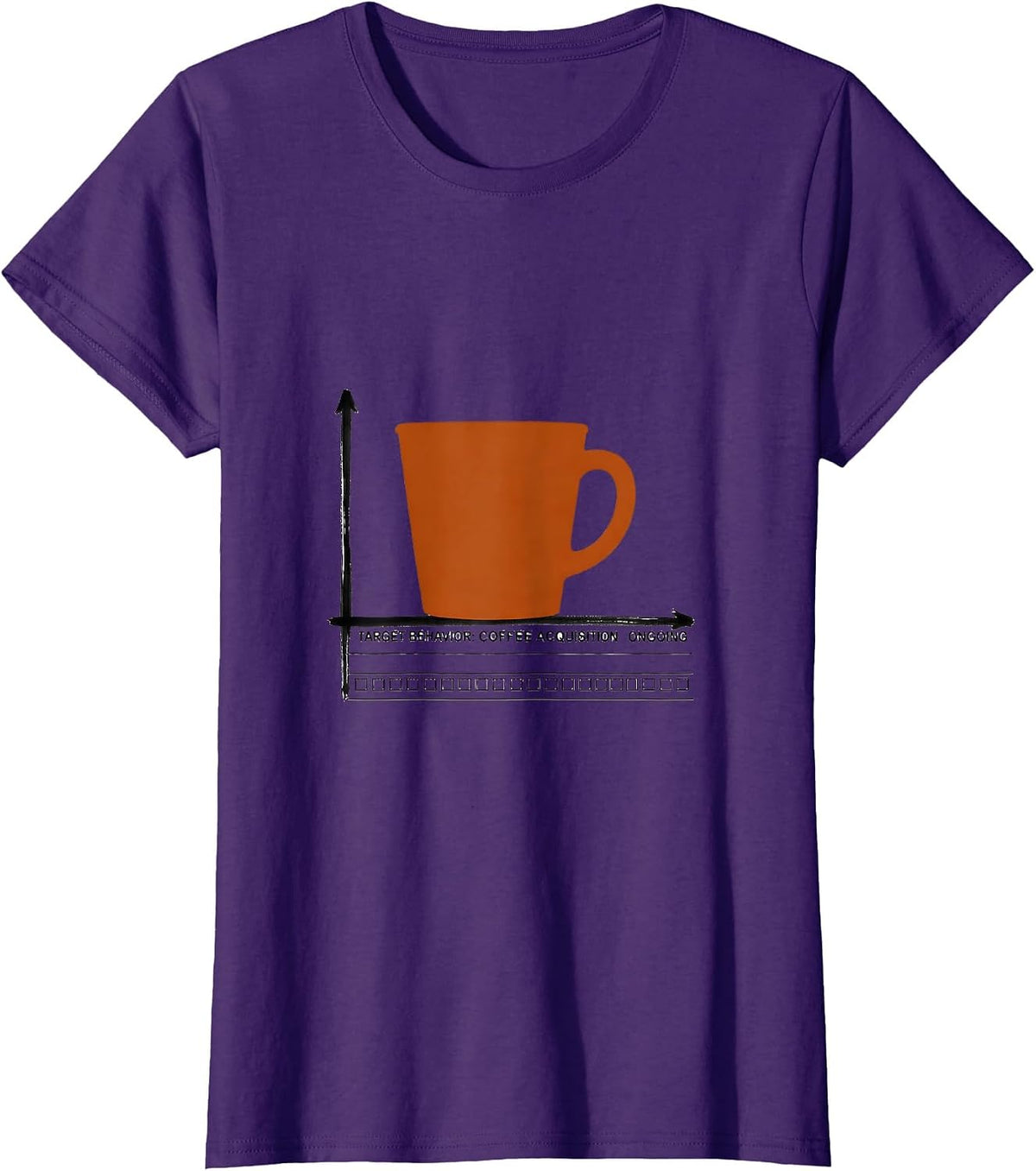 Women's Target Behavior: Coffee Acquisition, Ongoing ABA Therapist T-Shirt - Purple