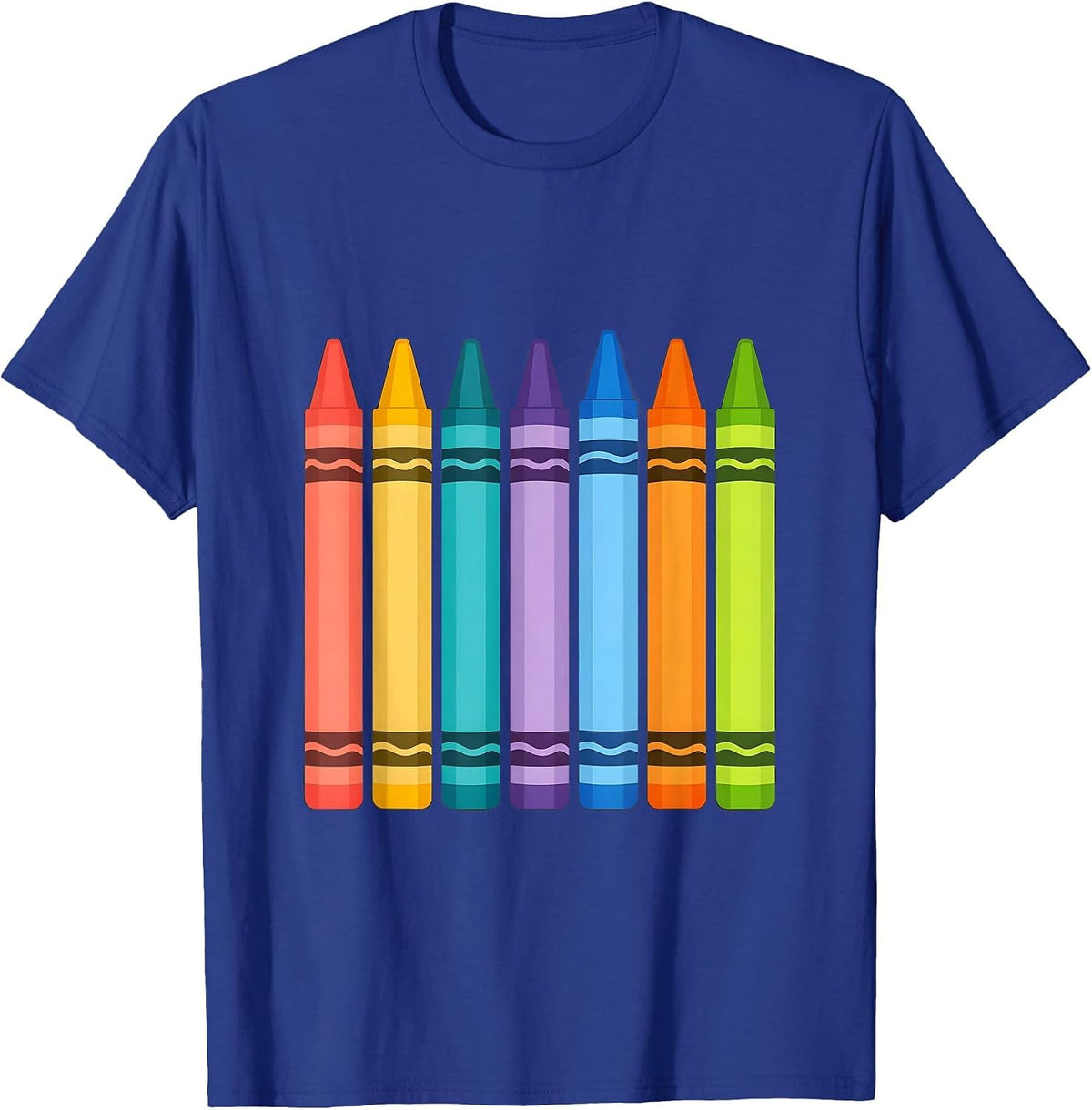 2nd Grade Crayon Squad Back to School T-Shirt - Royal Blue