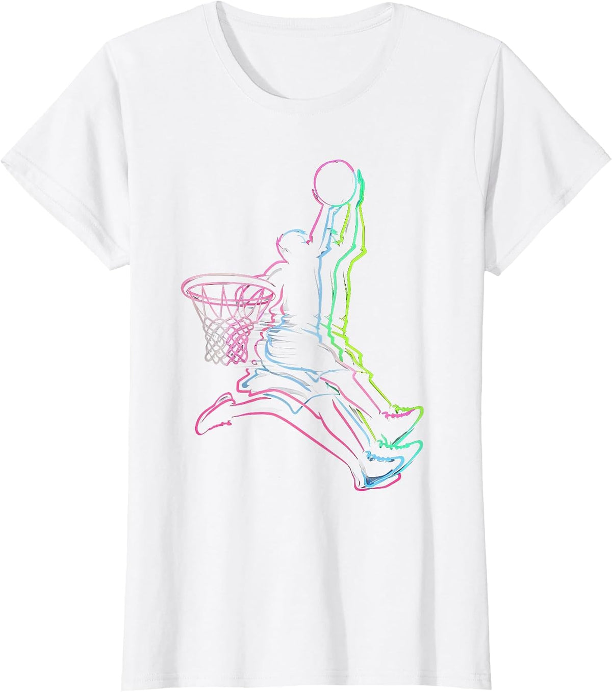 Funny Basketball for Men Kids Youth Player Basketball Teens T-Shirt - White