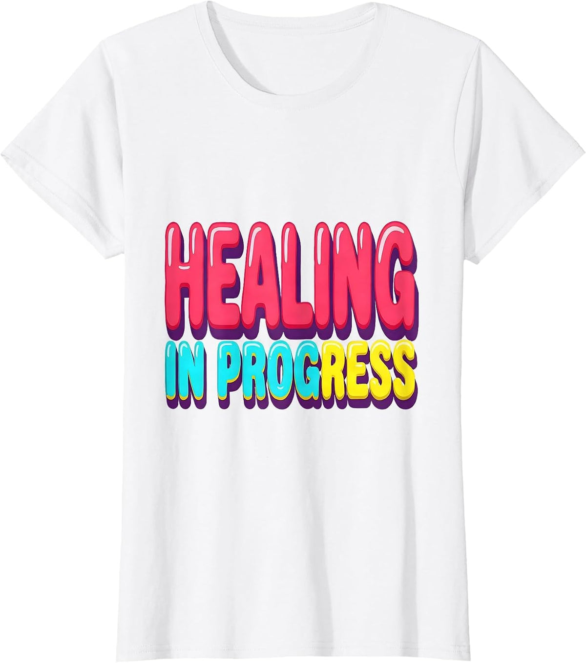 Healing In Progress Physical Therapy Design T-Shirt - White