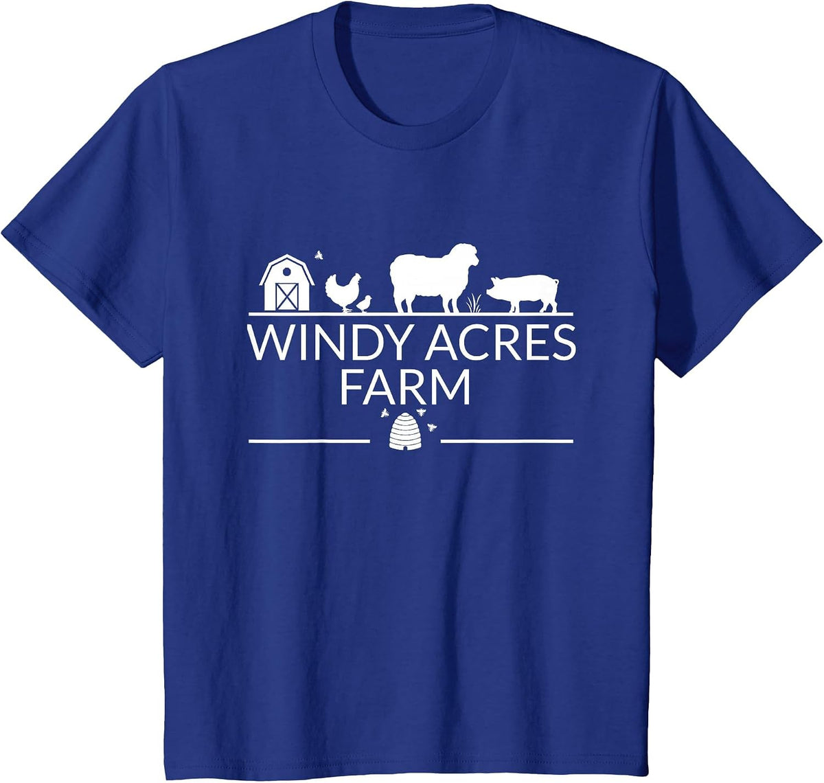 Windy Acres Farm Apparel T-Shirt - Royal Blue