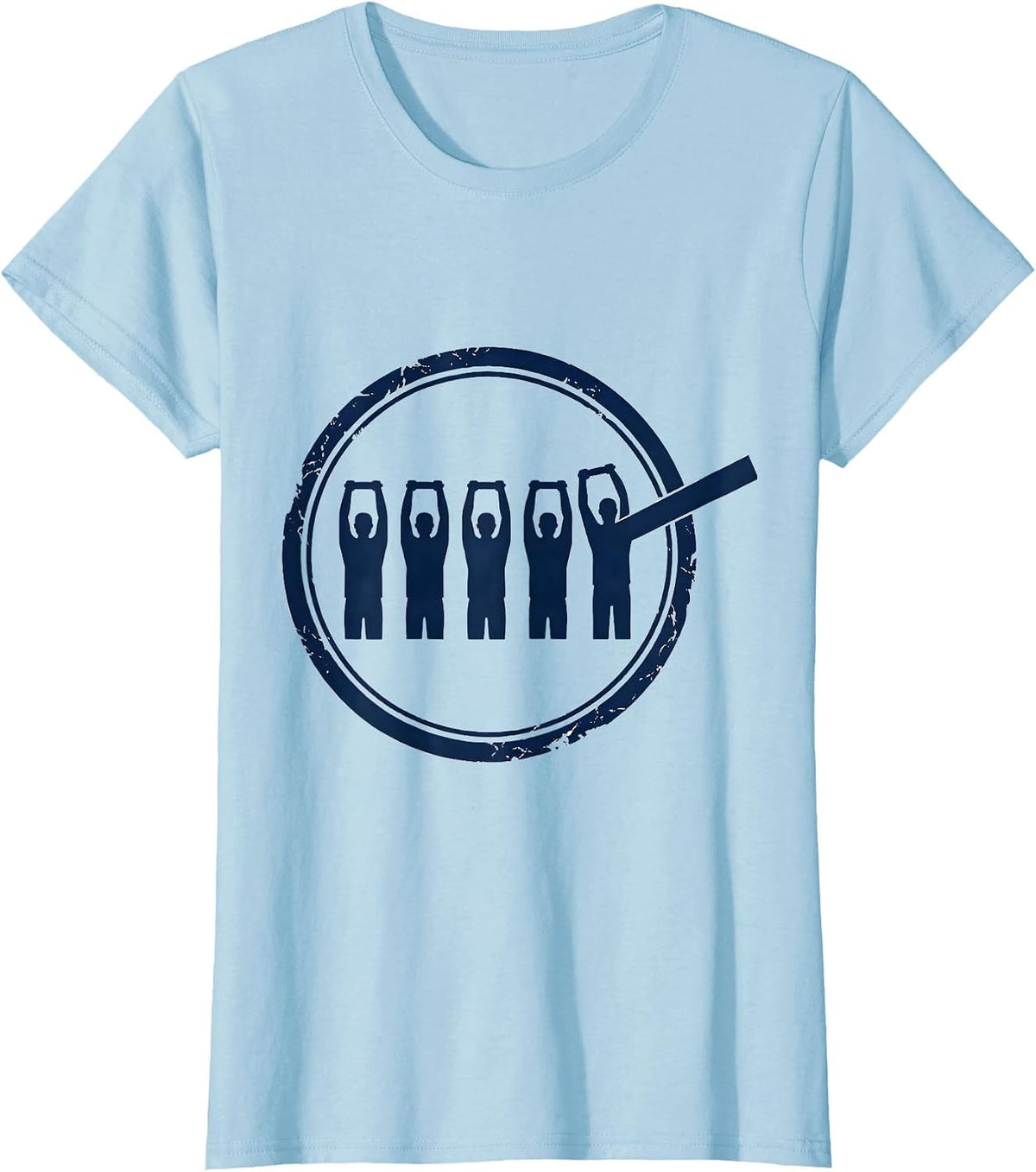 Women's Resistance Bands PT Groovy Physical Therapy Emblem T-Shirt - Baby Blue