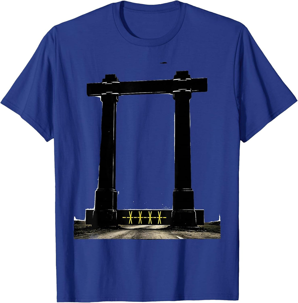 Ambulation Bar Stencil Physical Therapy Rehab Team T-Shirt - Royal Blue