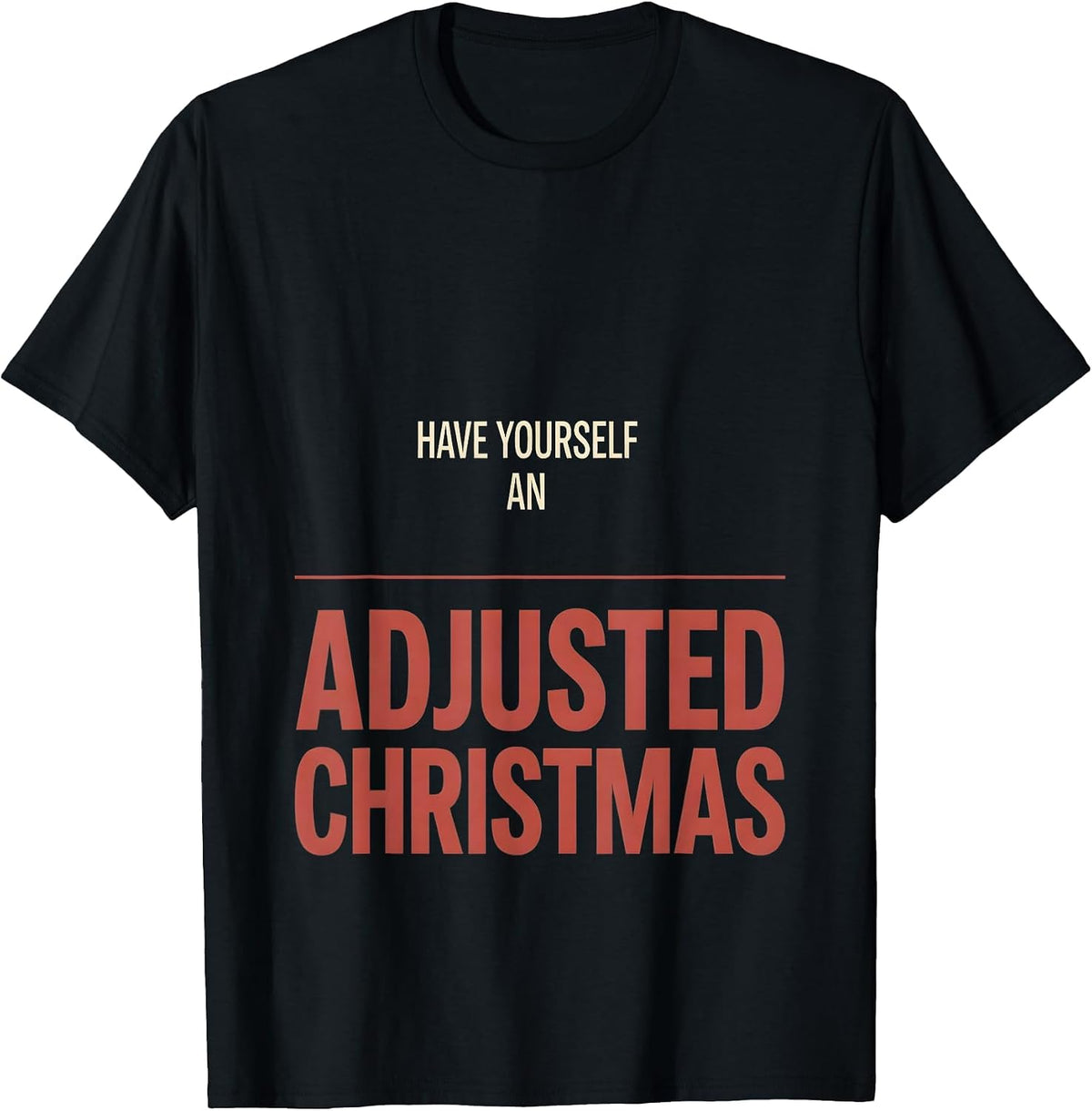 Men's Have Yourself an Adjusted Christmas Funny Chiropractor T-Shirt - Black