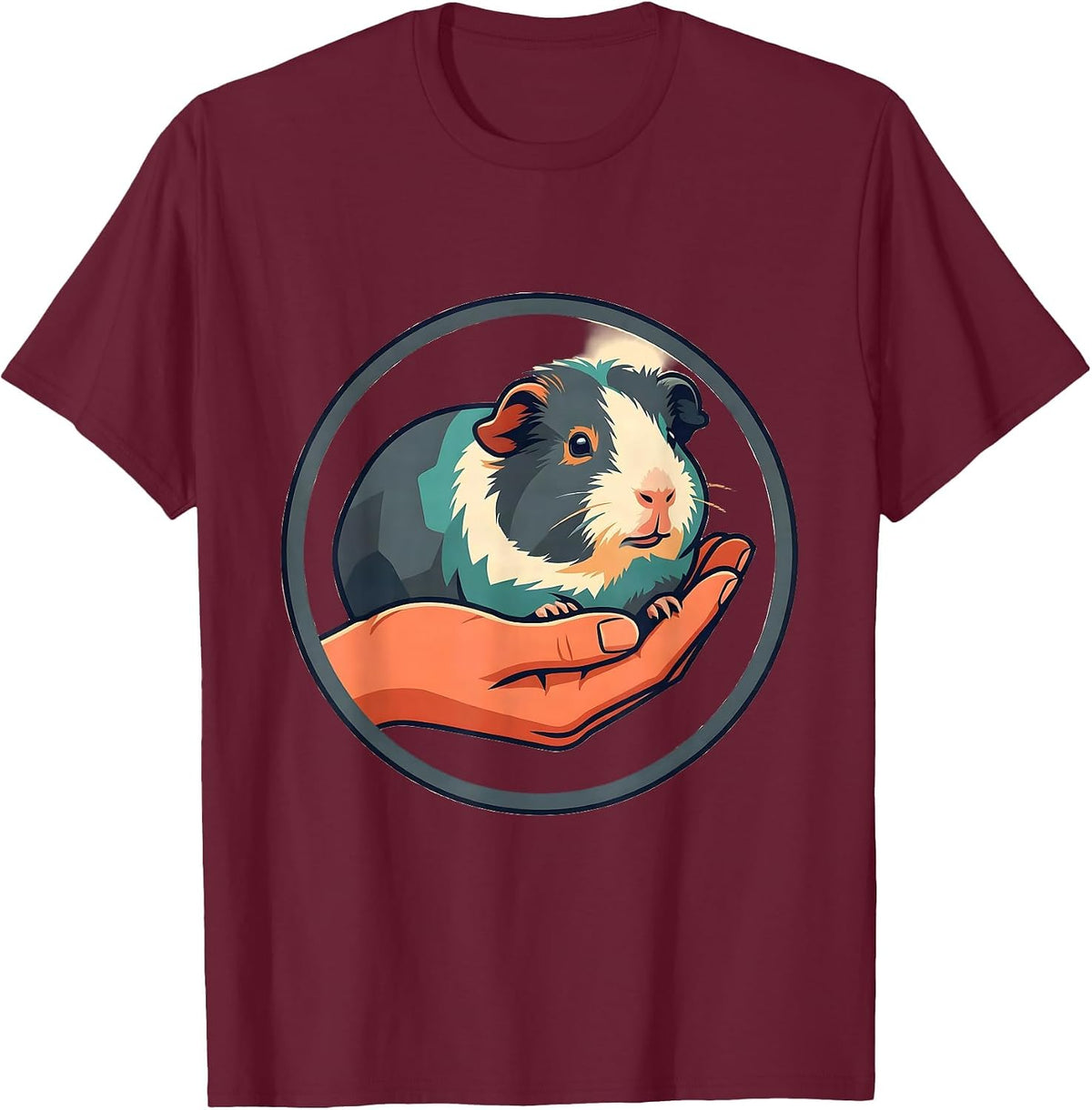Men's Guinea Pig Lover Cute Pet Owner Humor T-Shirt - Burgundy