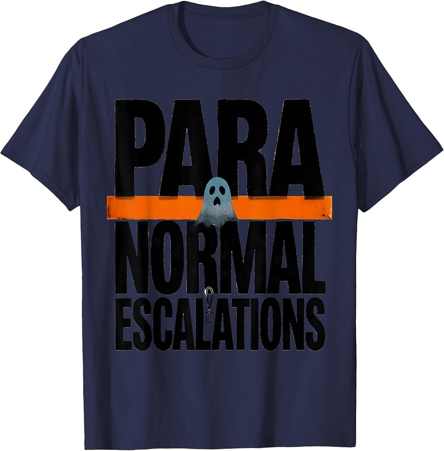 Para Normal Escalations Sped Aide Teacher Ghost Halloween T-Shirt - Navy Blue