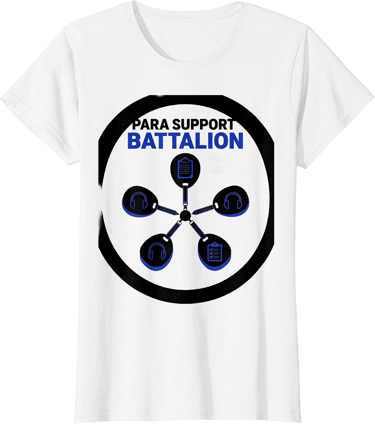 Women's Para Support Battalion Ghost Para Normal Activities SPED T-Shirt - White