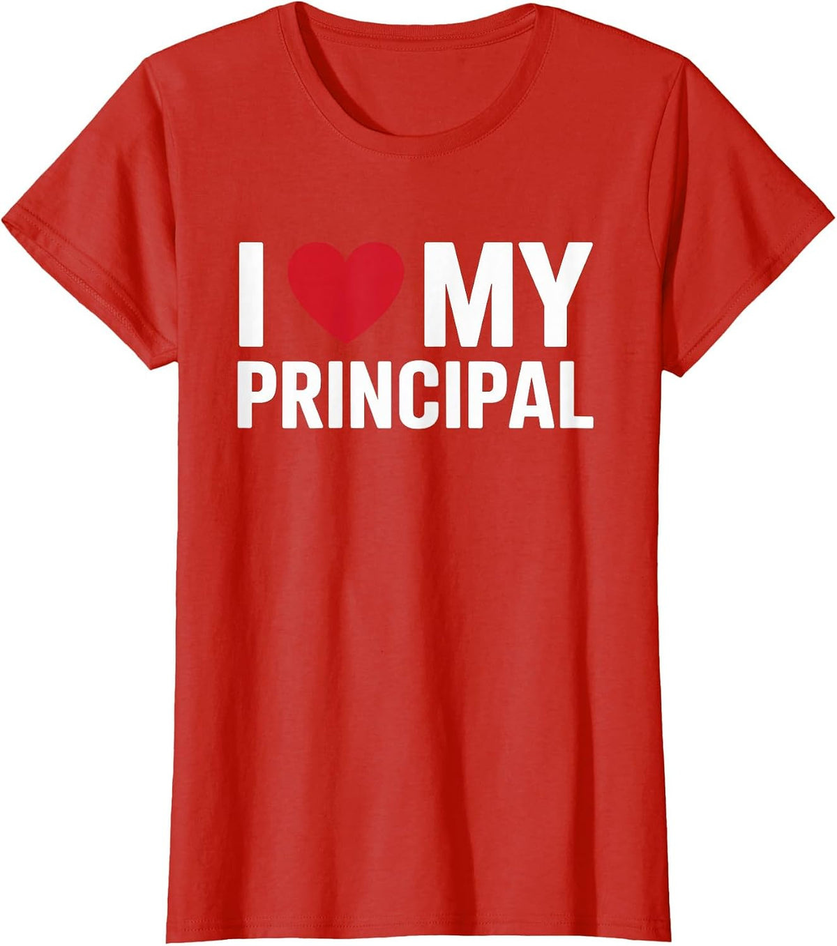 I Love My Principal I Heart My Principal Headmaster T-Shirt - Red