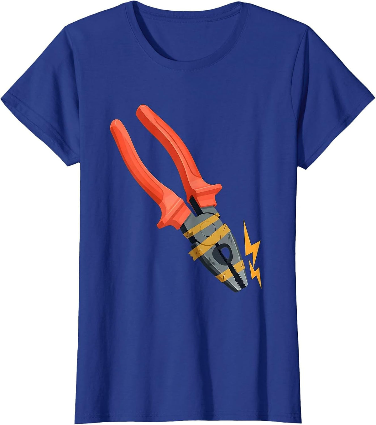 Women's Lineman's Pliers Electrician Trade Humor Gift T-Shirt - Royal Blue