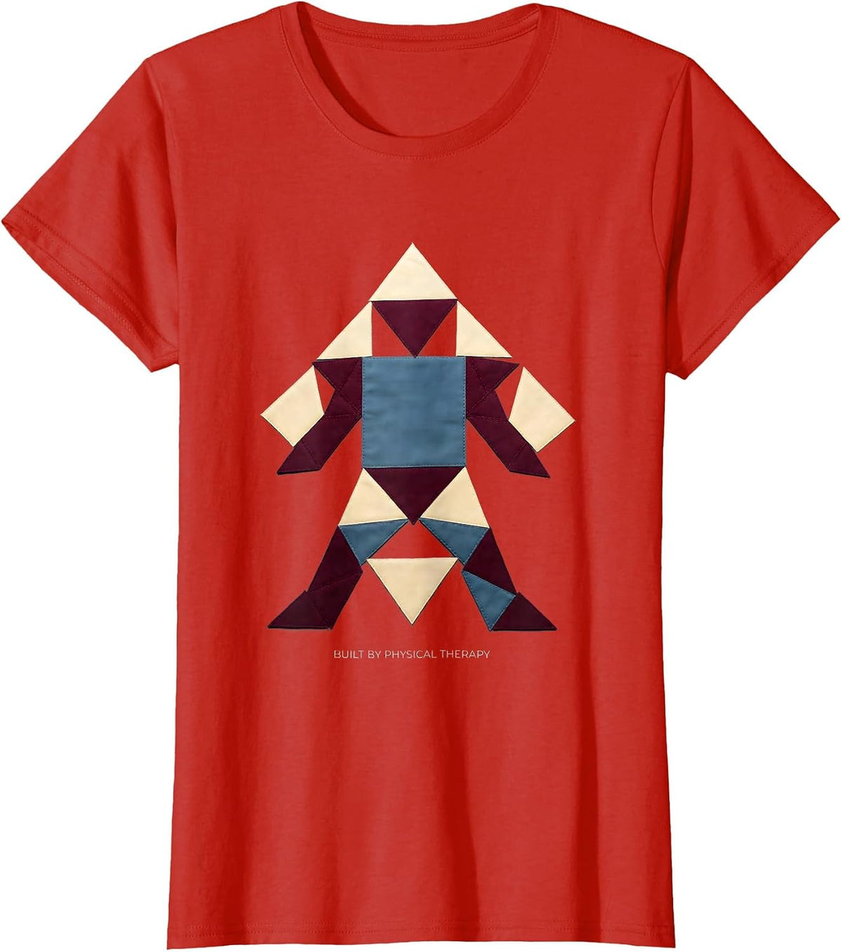 Women's Built by Physical Therapy Proud PT Design T-Shirt - Red
