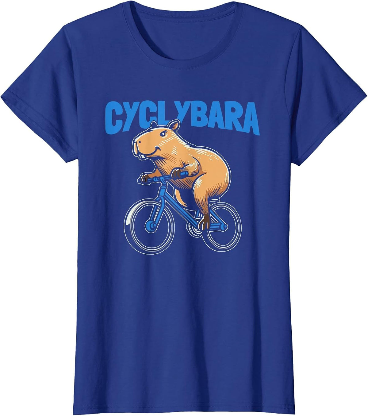 Capybara Cyclist Bicycle Bike Cycle - Cycling Cyclybara T-Shirt - Royal Blue