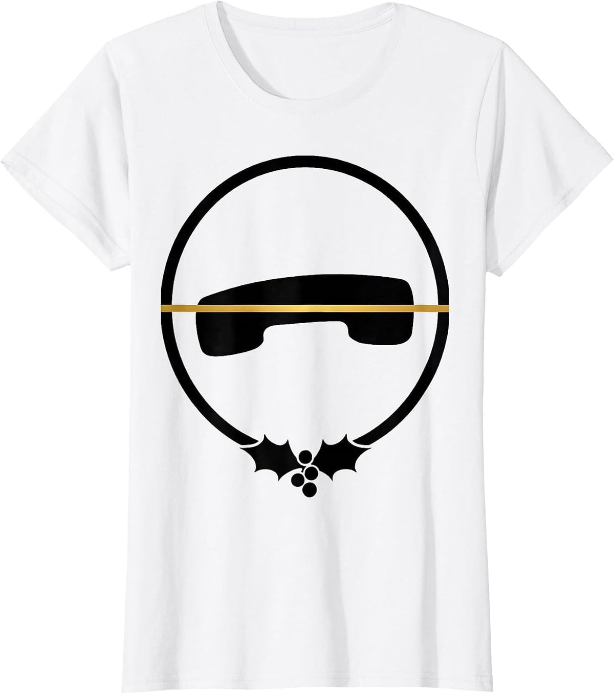 Sealed Badge Calm Dispatcher Thin Gold Line Christmas T-Shirt - White