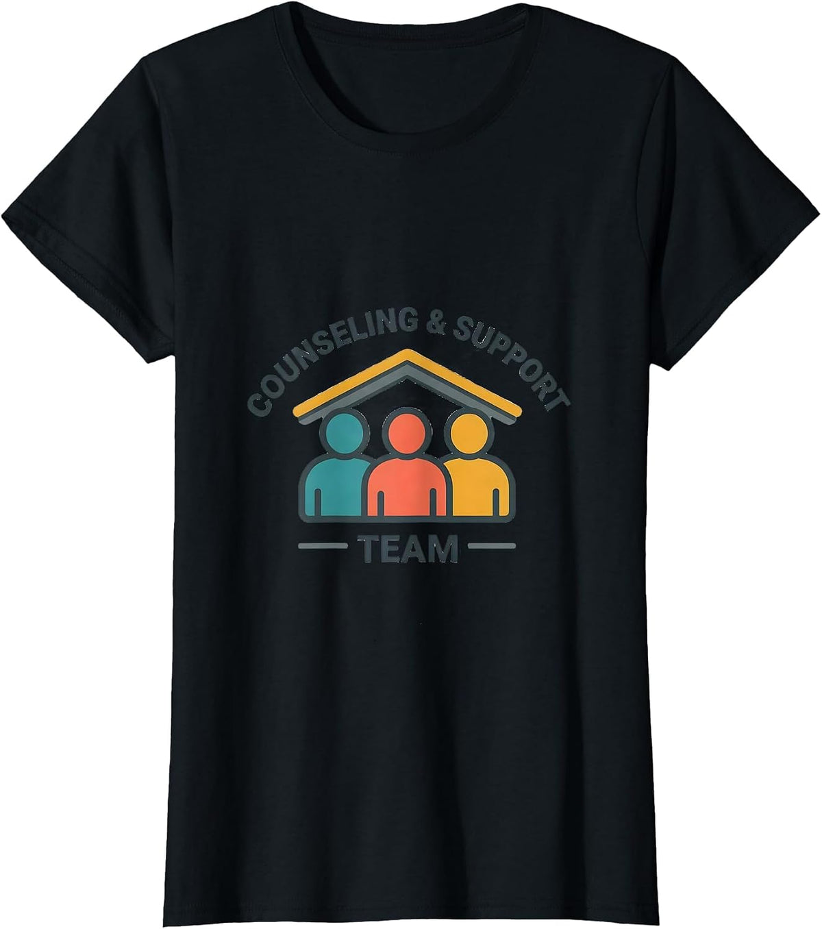 Counseling & Support Team School Counselor Mental Health T-Shirt - Black