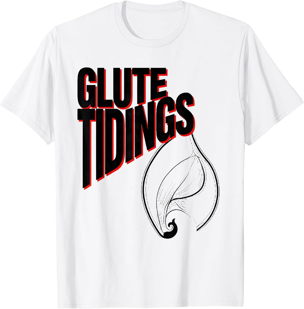 Men's Glute Tidings New Wave Typography Physical Therapist T-Shirt - White
