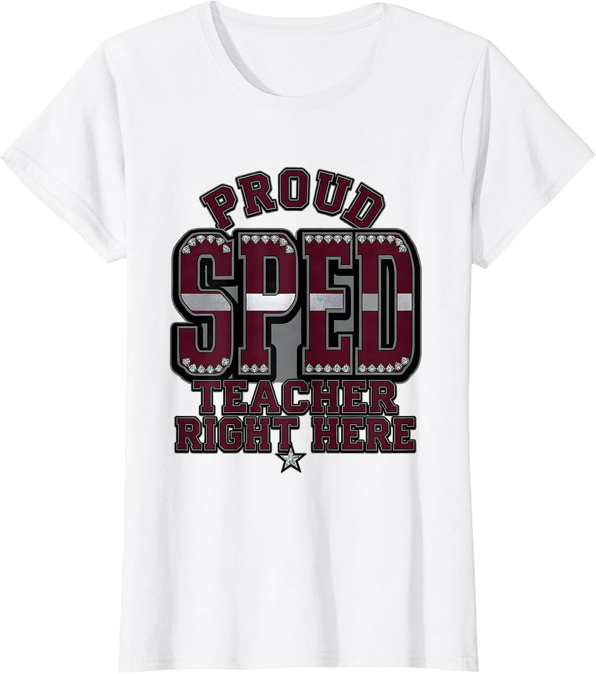Proud Sped Teacher Educator Design T-Shirt - White