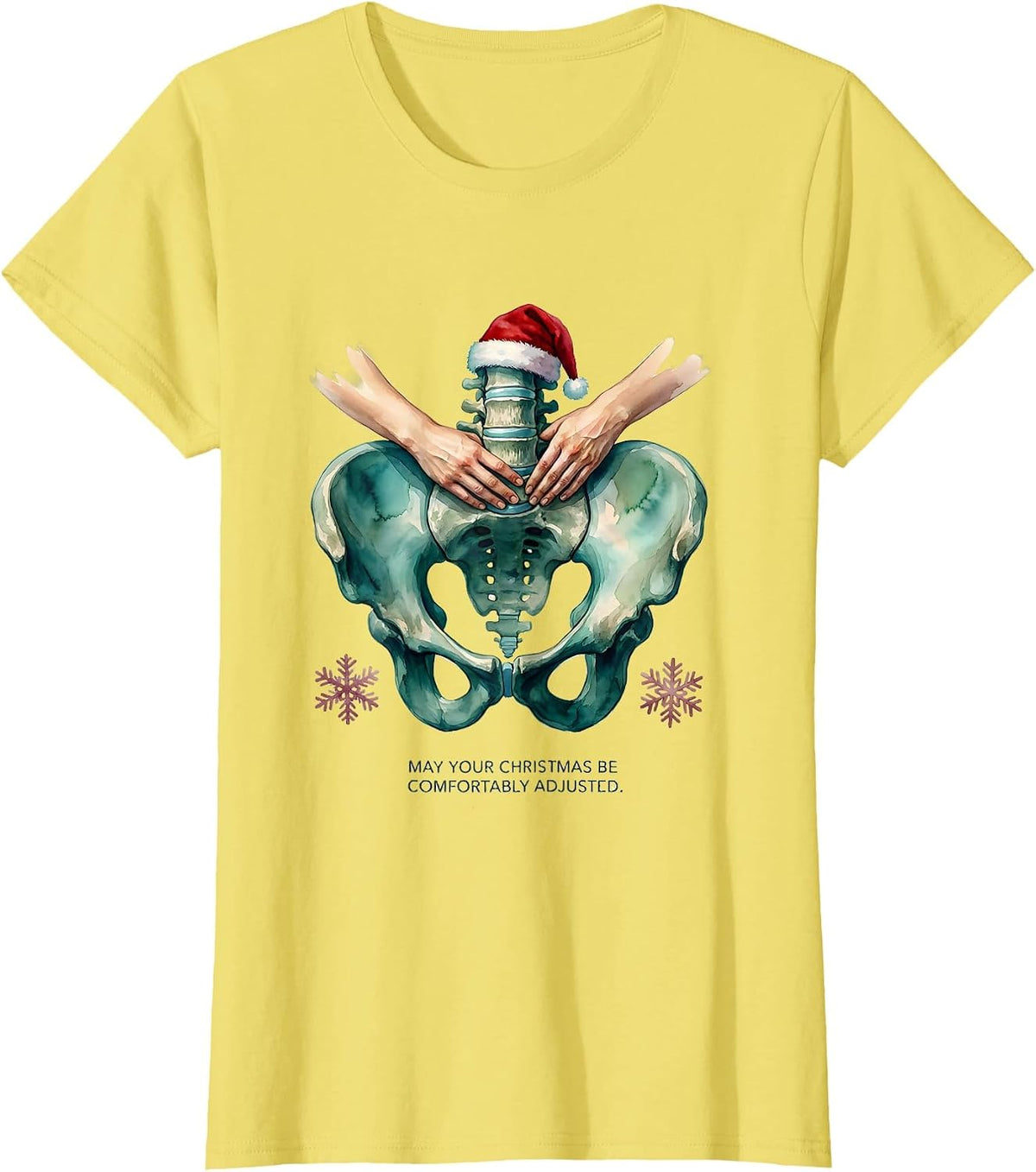 May Your Christmas Be Comfortably Adjusted Funny T-Shirt - Lemon Yellow