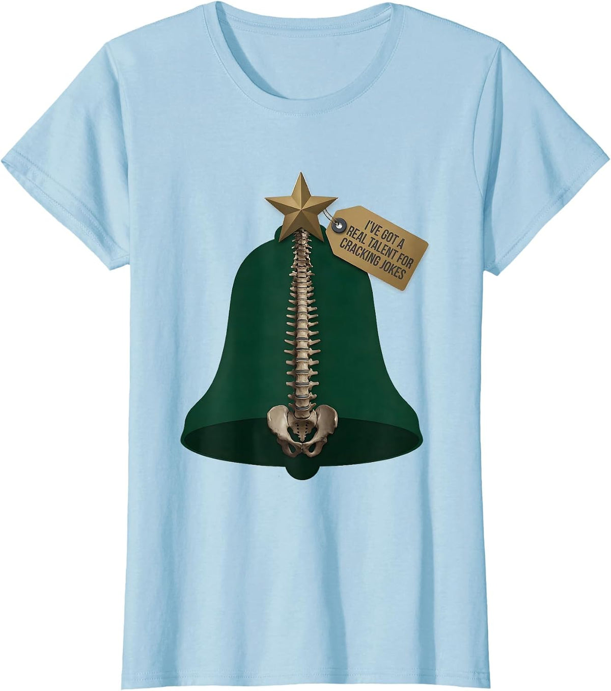 Women's I've Got A Real Talent For Cracking Jokes Funny Chiropractor T-Shirt - Baby Blue
