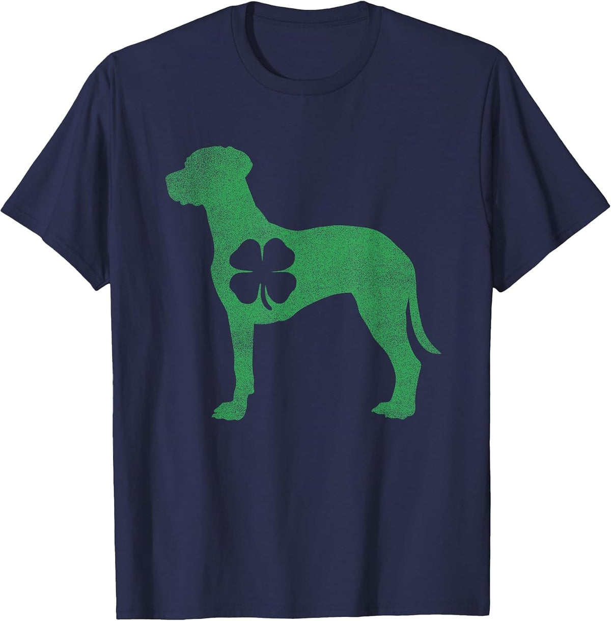 Rhodesian Ridgeback -Shamrock St. Patrick's Day Saint Paddys T-Shirt - Navy Blue