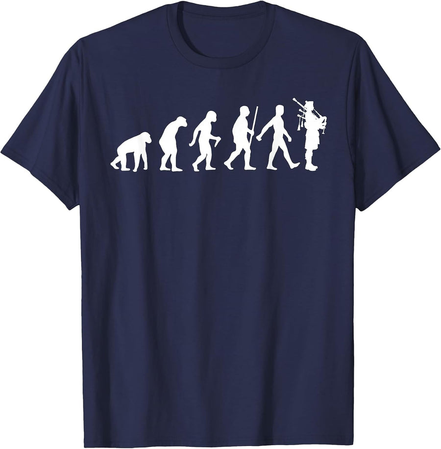 Bagpipe Art for Men Women Bagpipe Player Kilt Lover Bagpiper T-Shirt - Navy Blue