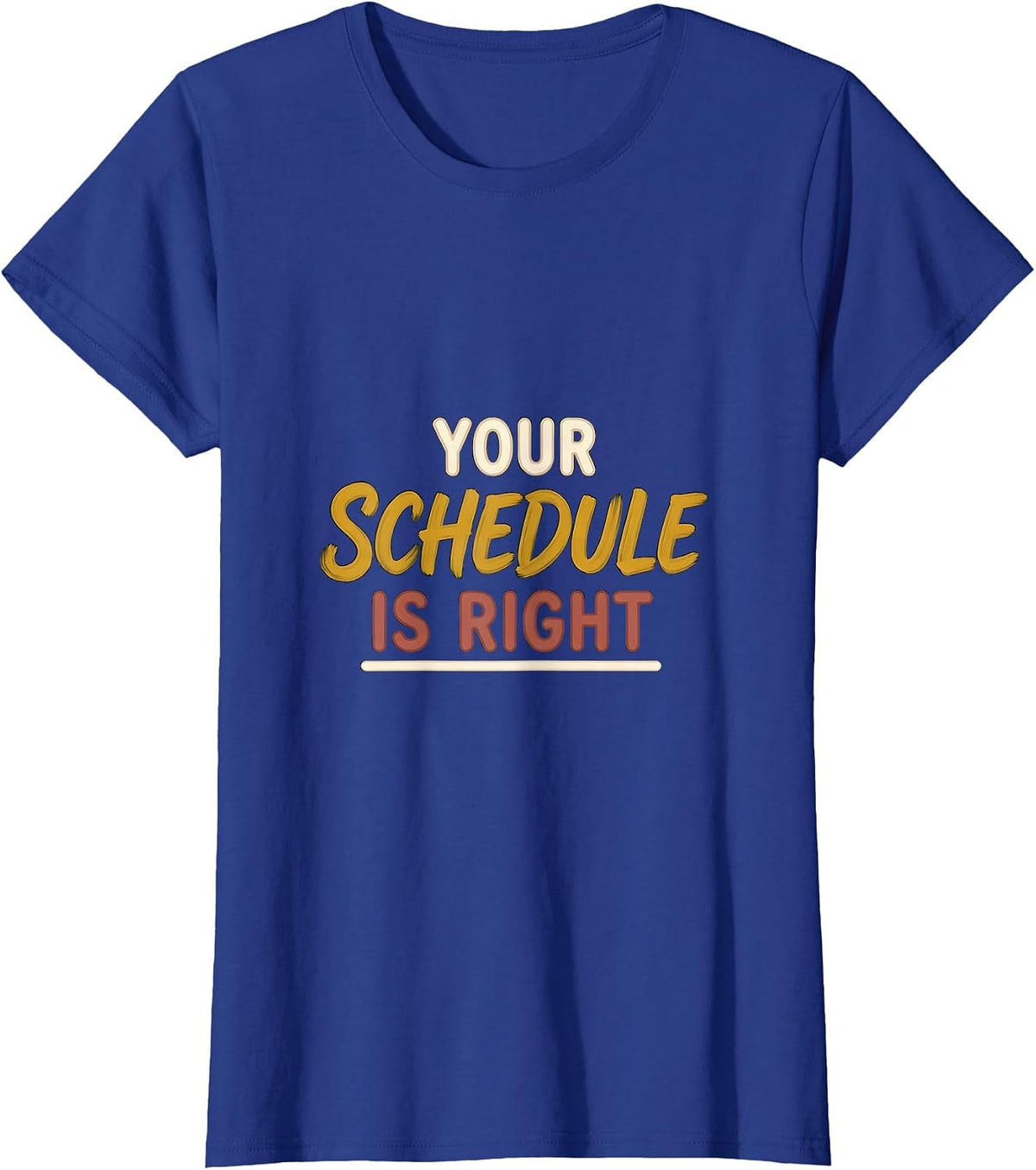 Women's Your Schedule Is Right Groovy Vintage School Counselor T-Shirt - Royal Blue