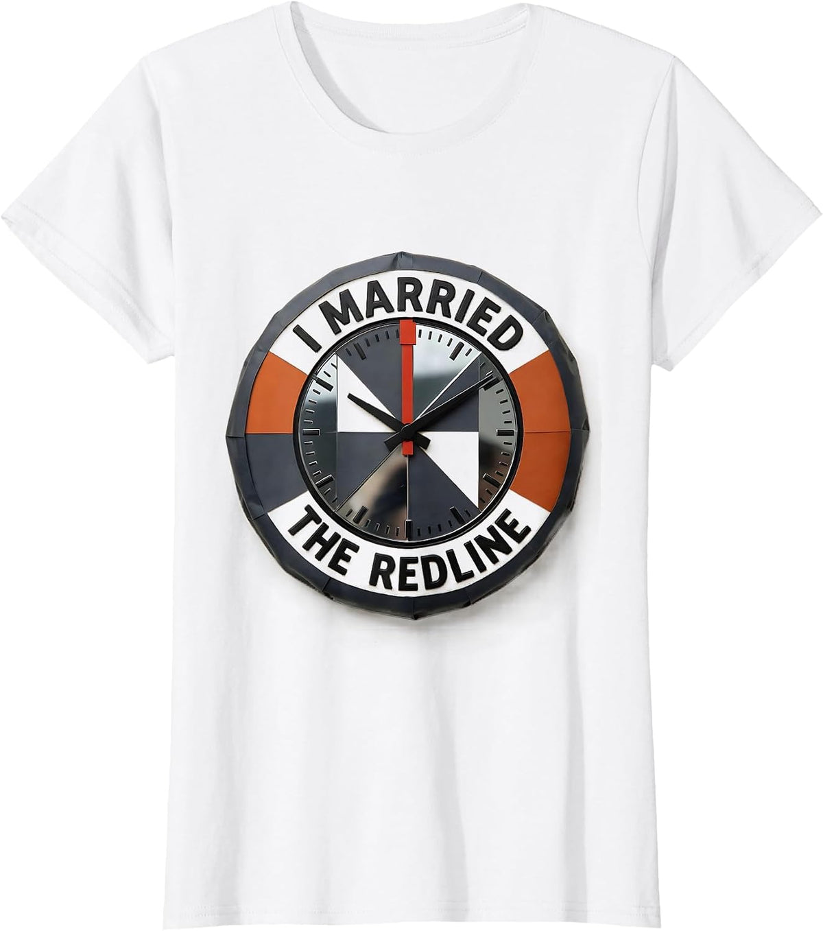 I Married The Redline Funny Car Guy Auto Mechanic T-Shirt - White