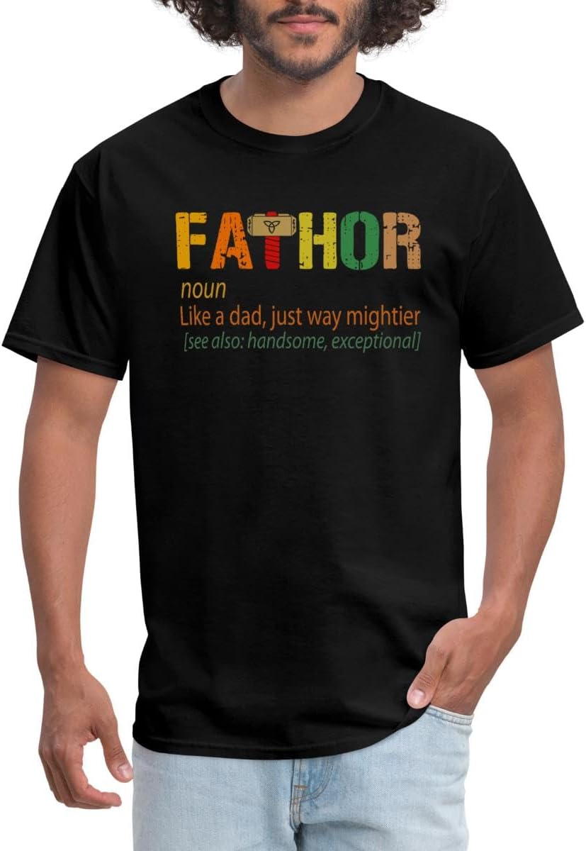 Spreadshirt Fathor Definition Father's Day Men's T-Shirt - Black