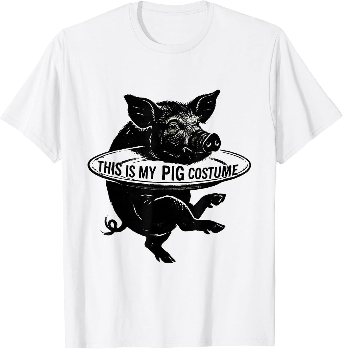 Men's This Is My Pig Costume Funny Pig Lover Halloween Costume T-Shirt - White