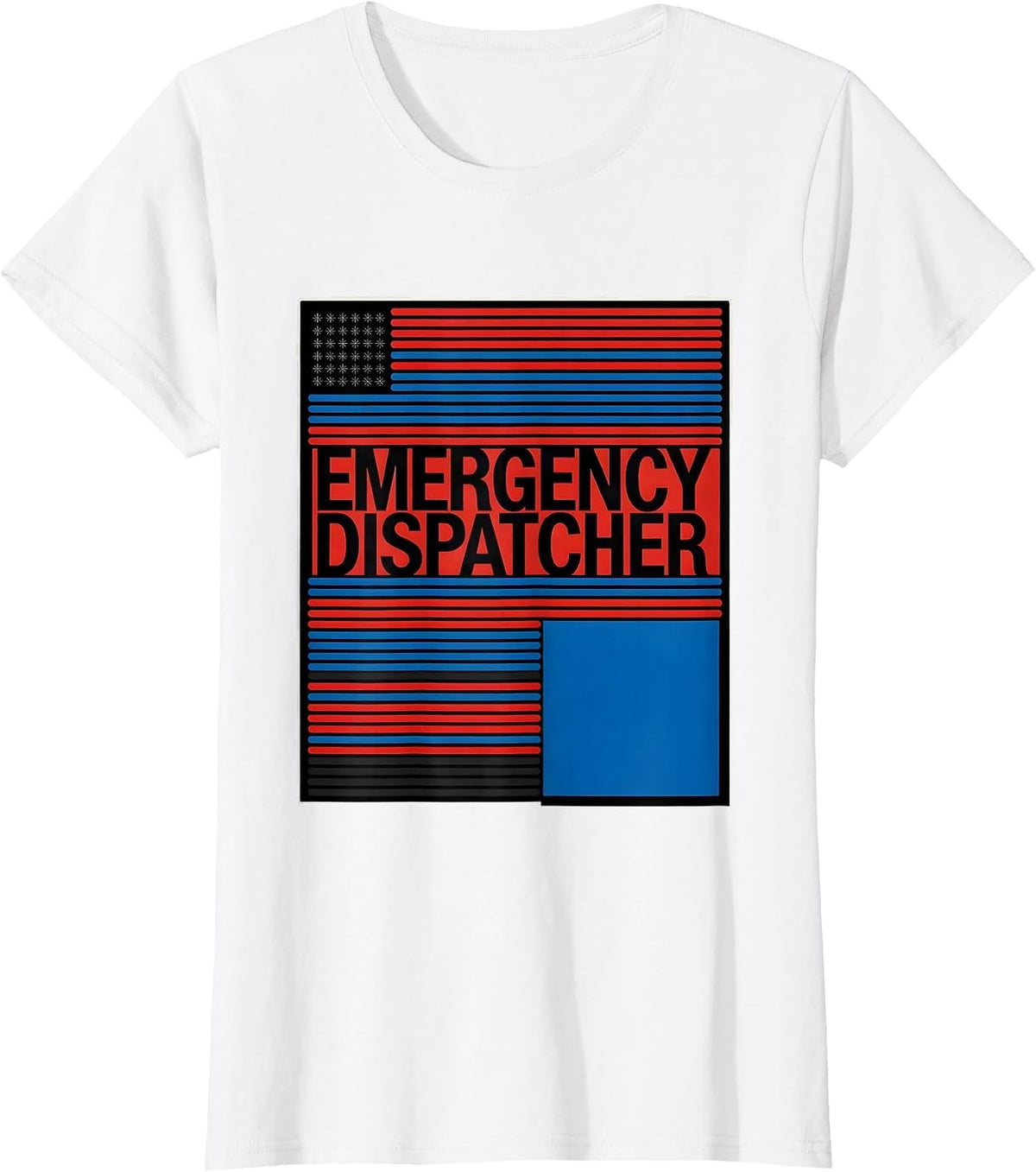 Emergency Dispatcher Bauhaus Modernist First Responder T-Shirt - White