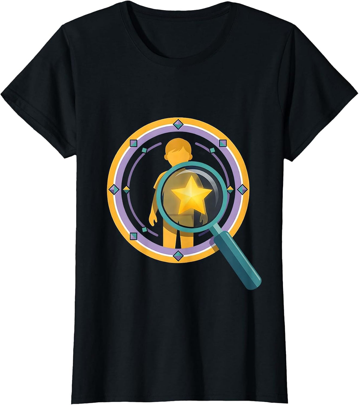 Special Education Hidden Star Child Graphic T-Shirt - Black