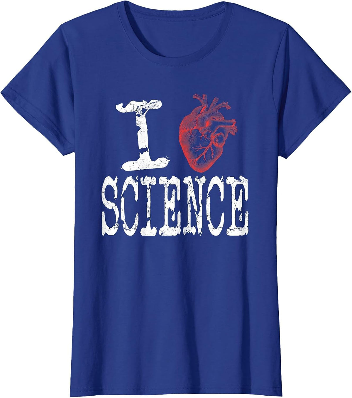 I Love Science Cool Heart Graphic, Awesome Science Lover T-Shirt - Royal Blue