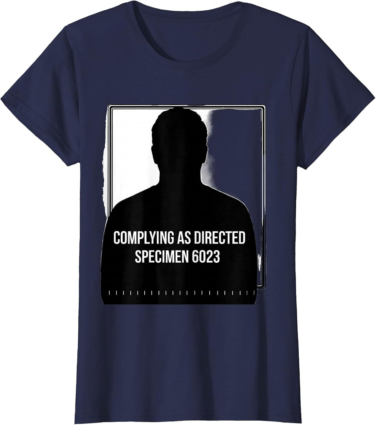 Women's Complying As Directed Specimen 6023 SCP Foundation Fan T-Shirt - Navy Blue