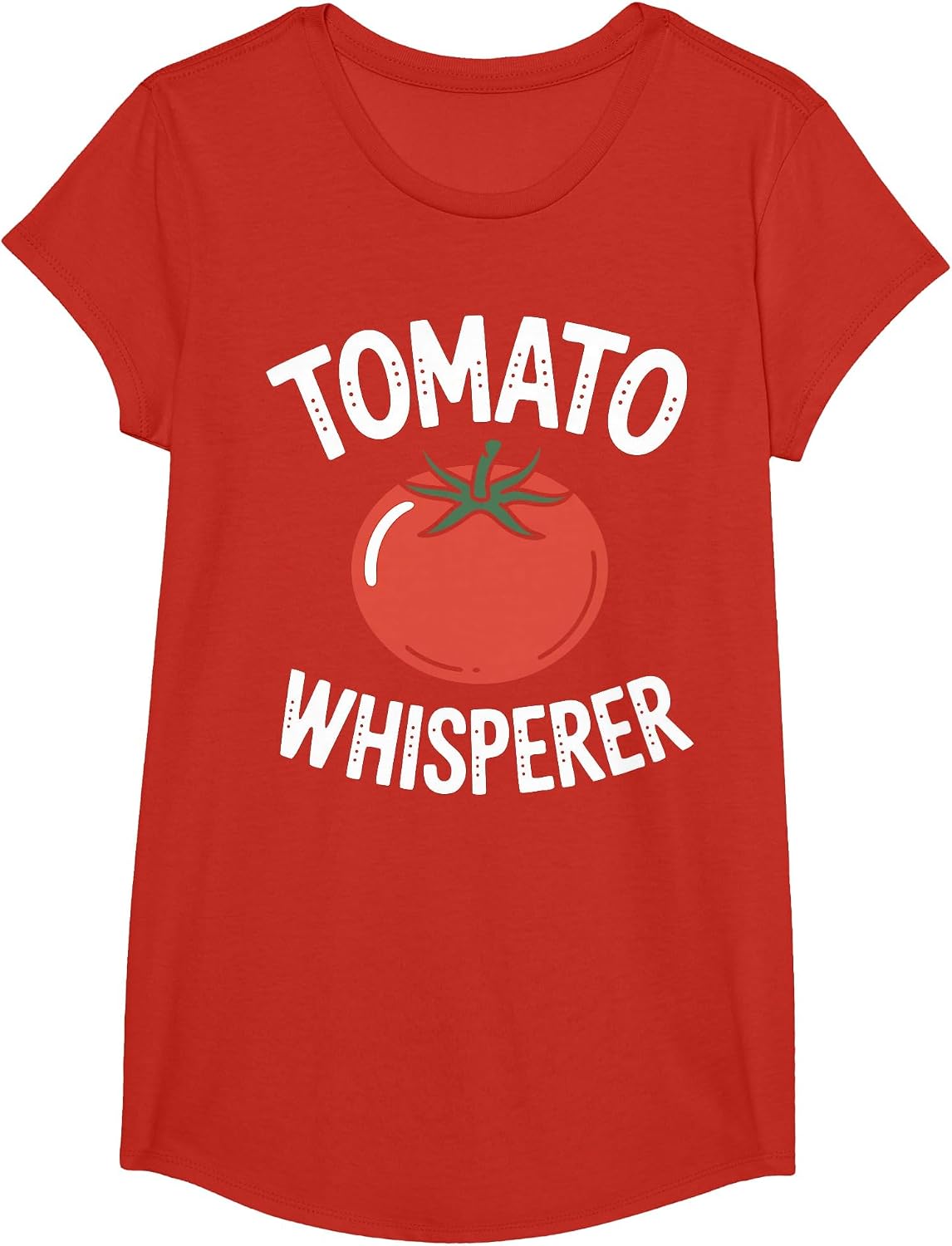 Funny Tomato Whisperer Gardener T-Shirt - Girls Red