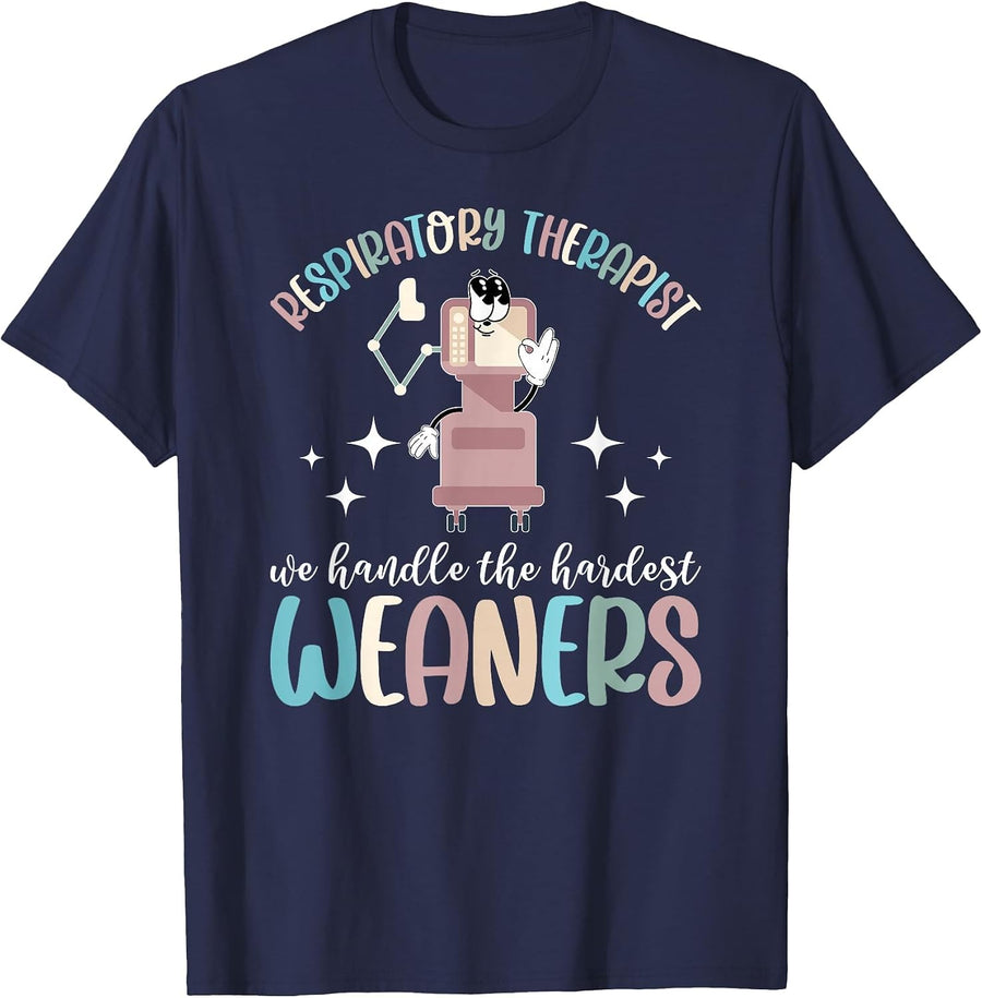 Respiratory Therapist T-Shirt Funny RT Tee Respiratory Therapy Week Gift Shirt - Navy Blue