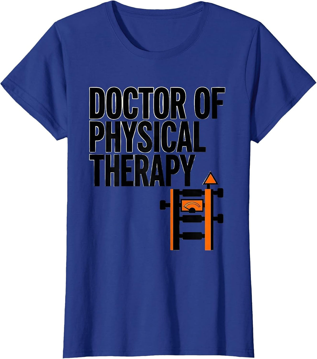 Women's Doctor of Physical Therapy Geometric PT Student Graduation T-Shirt - Royal Blue