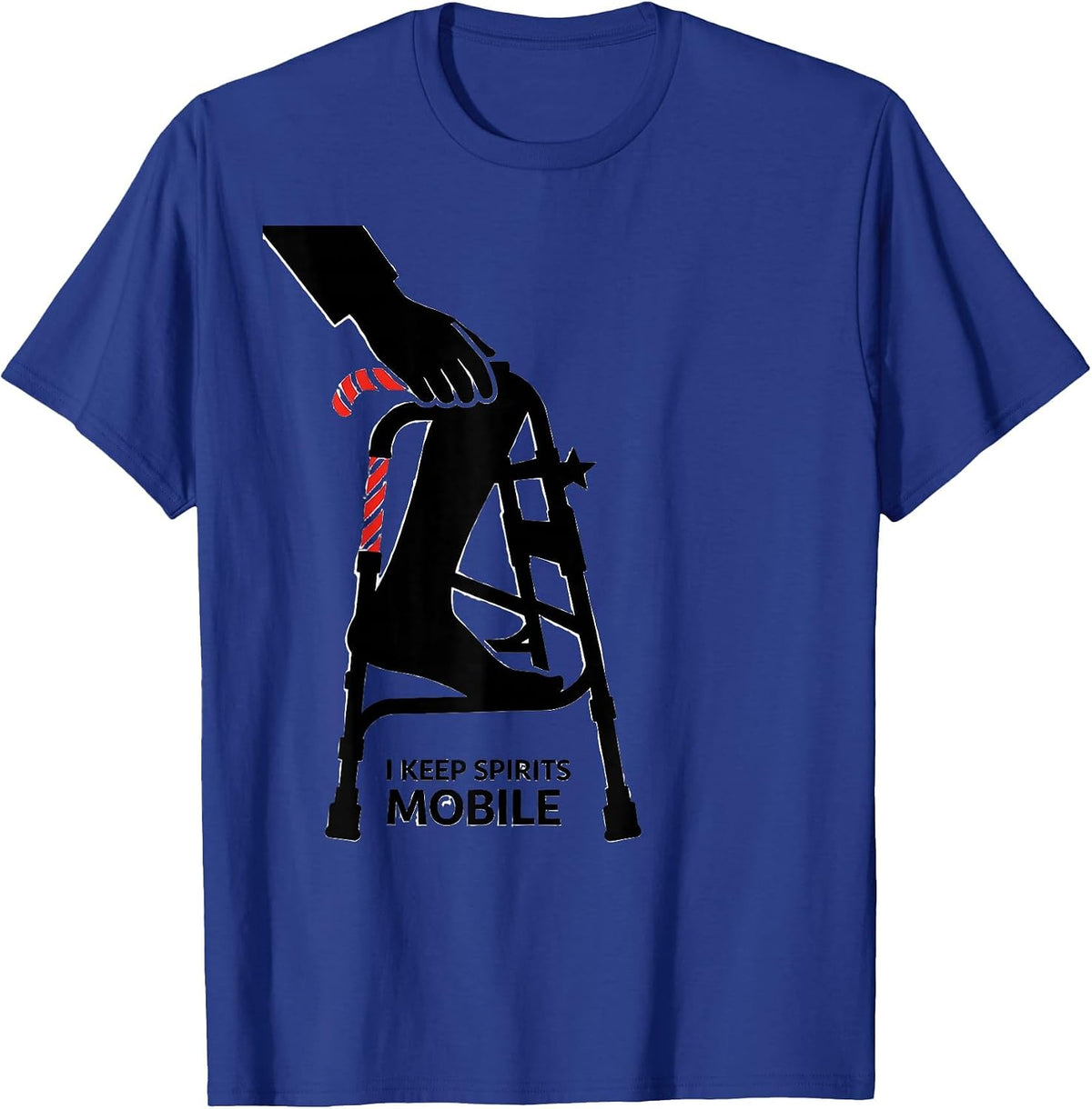 Men's I Keep Spirits Mobile Funny Physical Therapist Christmas PT T-Shirt - Royal Blue