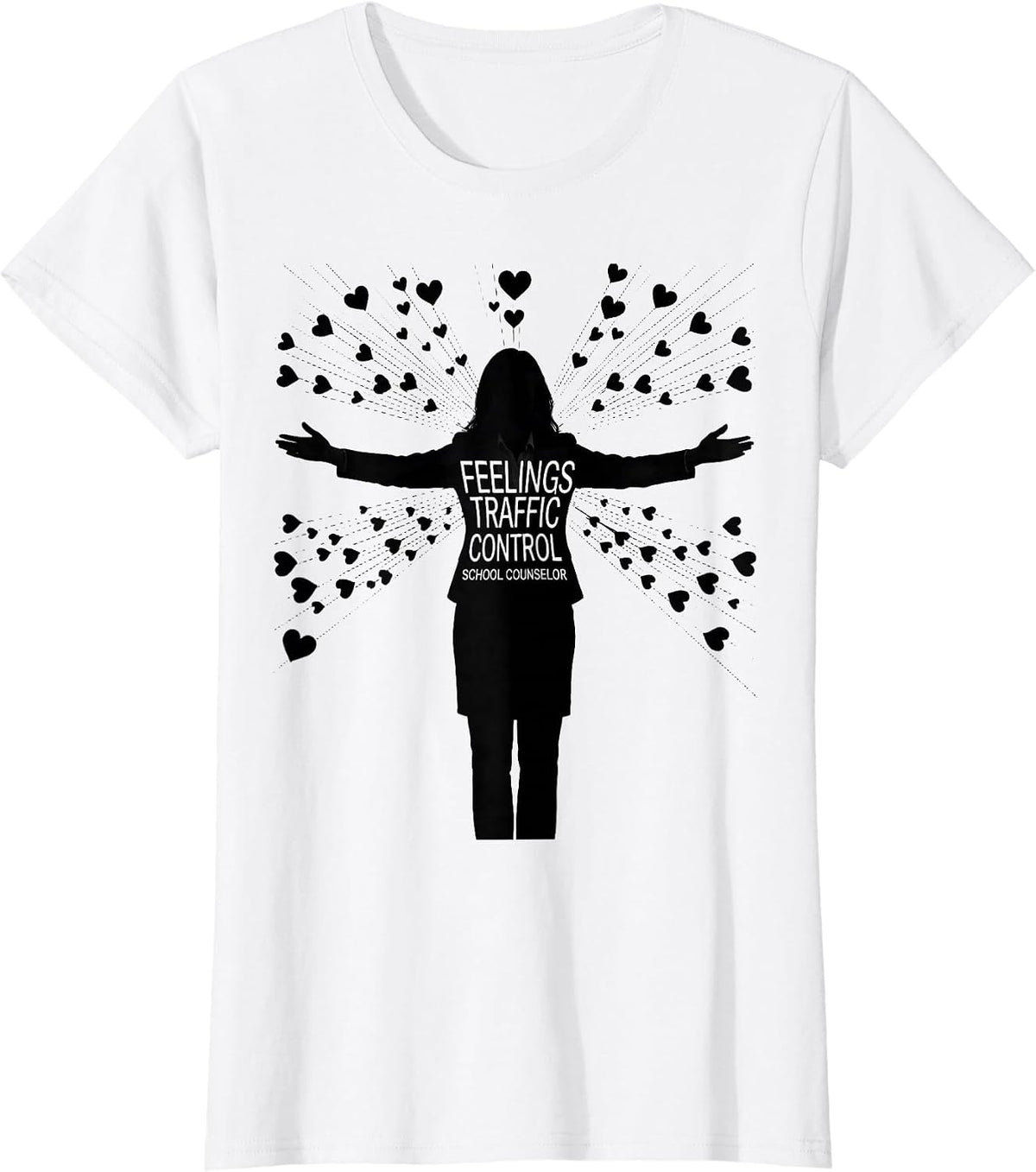 Feelings Traffic Control — School Counselor Appreciation T-Shirt - White