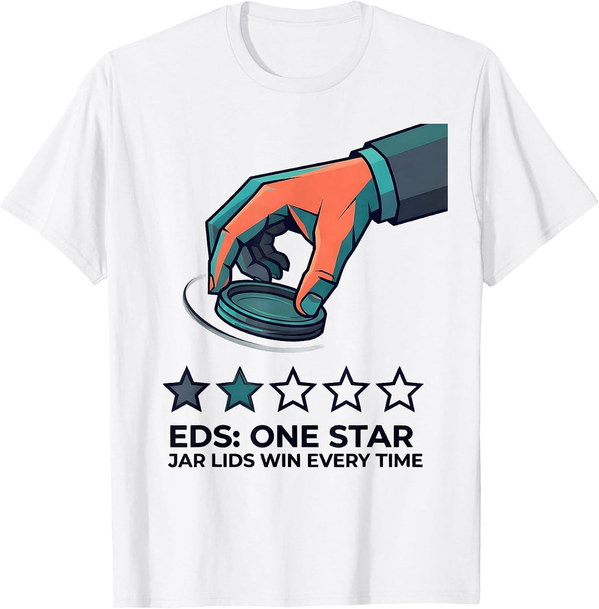 Men's EDS One Star Jar Lids Win Every Time Chronic Illness Warrior T-Shirt - White