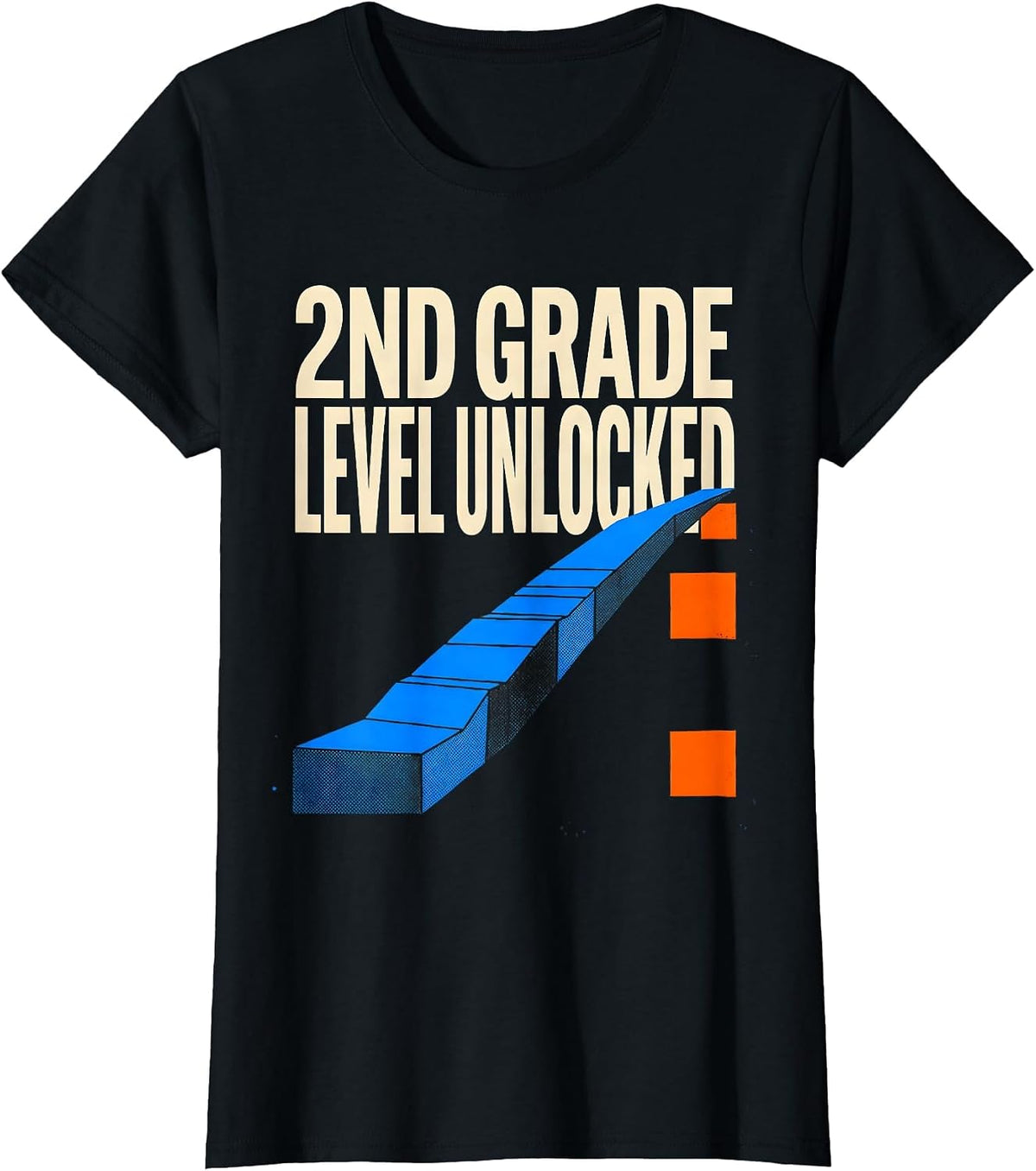 2nd Grade Level Unlocked Gamer Back To School Boys T-Shirt - Black