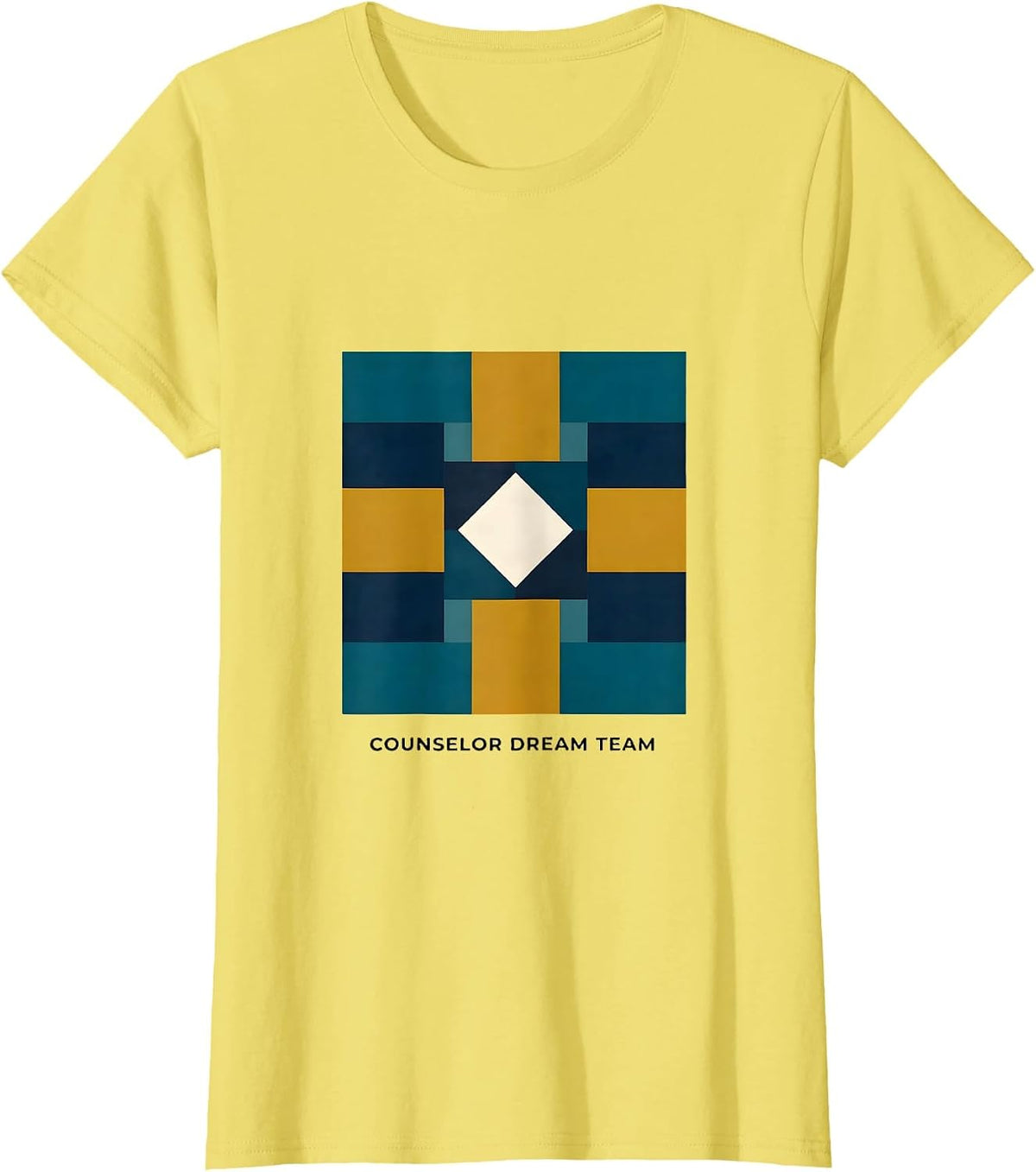 Counselor Dream Team Funny Teacher Team Back to School T-Shirt - Lemon Yellow